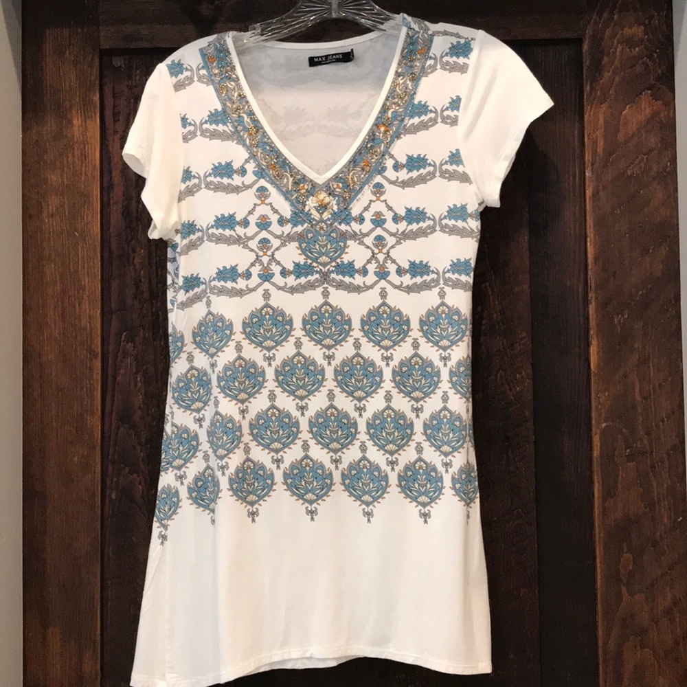 3/$10 Max Jeans Shirt with Beads